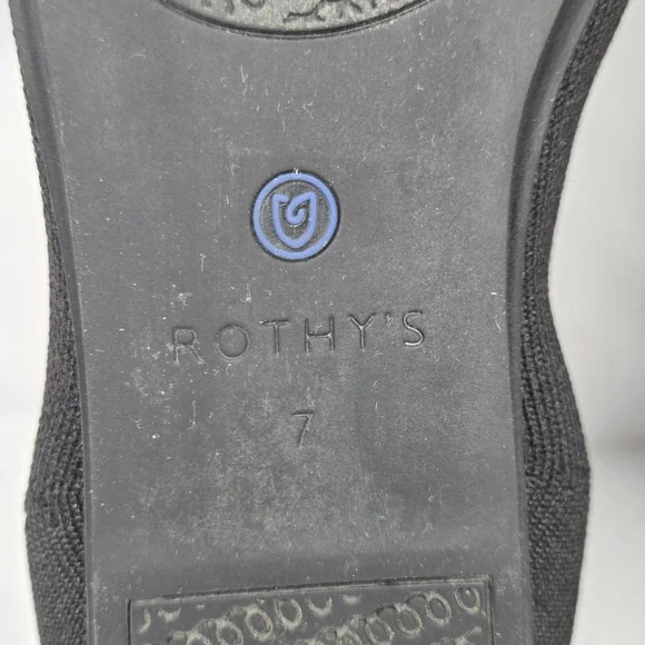 Rothy's The Loafer Black Knit Ballet Flats Women's Size 7 - Picture 8 of 11